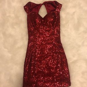 Red Sequin Dress